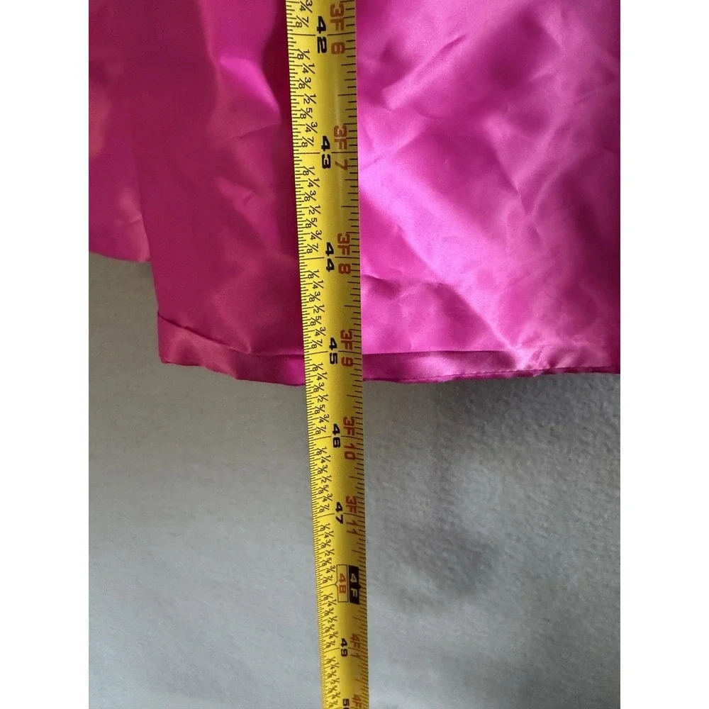 Akira Set Womens L Pink Satin Off Shoulder Volume Crop Top Maxi Skirt 2 Pc